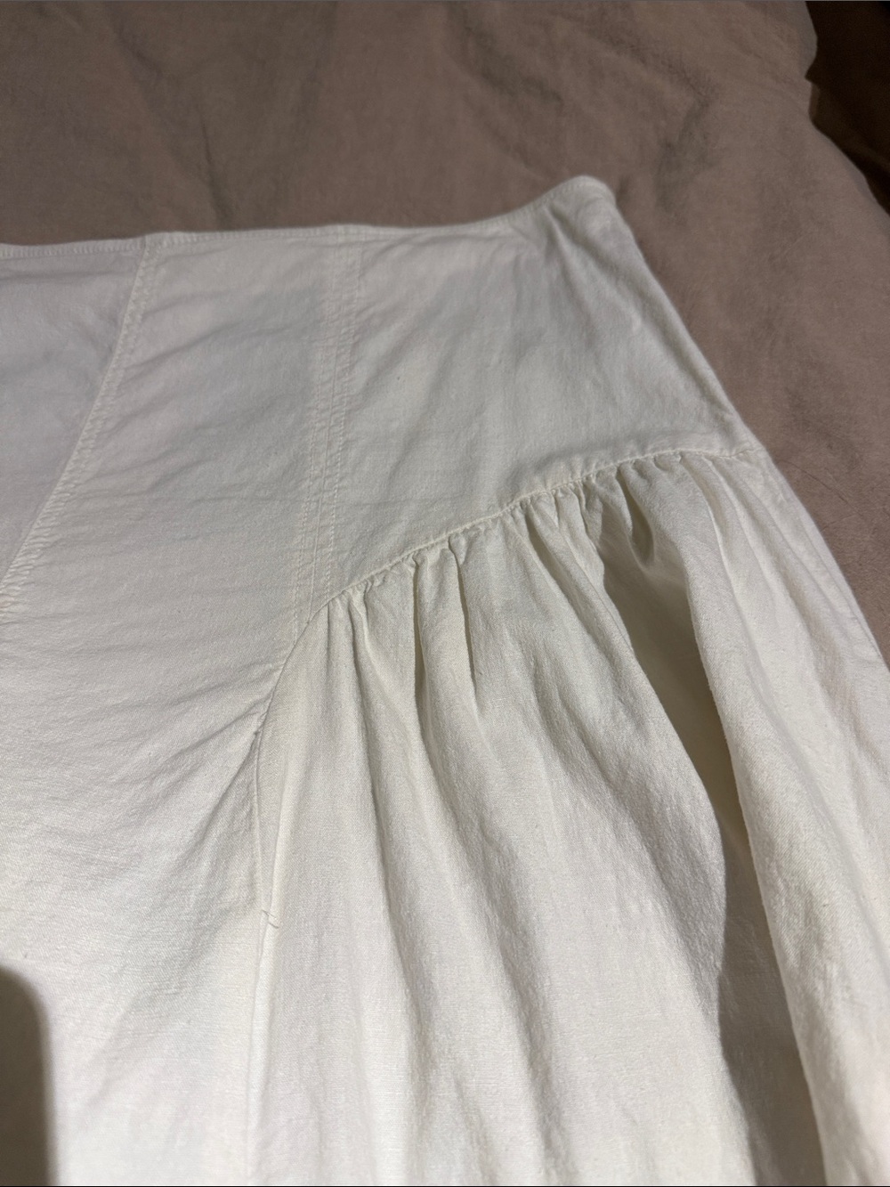 Women's Wide-Leg Cream White Palazzo Culottes - Picture 3 of 8